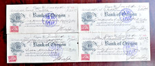 FOUR 1900 BANK OF OREGON WISCONSIN CERTIFICATES OF DEPOSIT WITH REVENUE STAMP picture