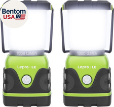 LE 1000LM Battery Powered LED Camping Lantern, Waterproof Tent Light with 4 Ligh picture