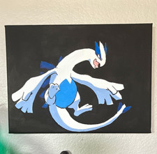 Custom Hand painted 9”x12” Lugia canvas picture