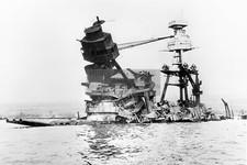 USS ARIZONA BATTLESHIP SUNK AFTER PEARL HARBOR ATTACK U.S. NAVY WW2 4X6 POSTCARD picture