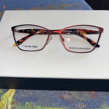 BCBG MAXAZRIA EYEGLASSES  FRAMES RED 52/15/130 NEW W CASE picture
