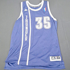 adidas Kevin Durant #35 Oklahoma City Thunder NBA Jersey Size L Blue/White picture