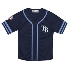 NWT MLB Tampa Bay Rays Youth Jersey Size L 8/10 Navy picture