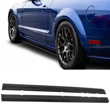 Fits 05-09 Ford Mustang V6 V8 Side Skirt Bumper Lip Splitter, CDC Style Black PU picture