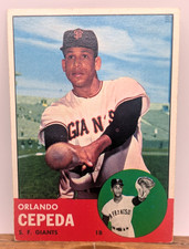 1963 TOPPS #520 ORLANDO CEPEDA GIANTS VG-EX CENTERED SEMI-HIGH picture