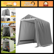 6x6 FT Heavy Duty Portable Garage Tent, Waterproof Carport with Roll-Up Door, Ou picture