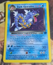 SWIRL [MP] Wizards Pokémon Dark Gyarados 8/82 Team Rocket Holo Rare Unlimited picture