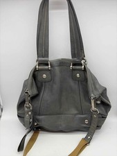 Pre-Owned B Makowsky Grey Leather Shoulder Bag Shoulder Bag picture