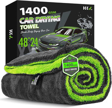 KKV Full-Sized SUV Drying Towel, 48”x24” Dual Sided Microfiber Car Cleaning Towe picture