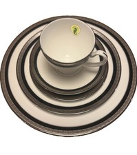 Waterford Colleen Fine Bone China 5 Pc Place Setting Platinum Japan NOS Labels picture