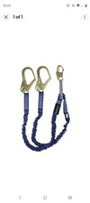 FALLTECH ElasTech 8240Y3 Shock Absorbing Lanyard, Double-Leg,4.5 Ft.-6 Ft., Blue picture