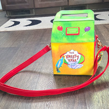 Loungefly Nickelodeon SpongeBob Krusty Krab Crossbody Red Strap Burger Charm picture
