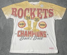 RARE Vtg Mitchell & Ness Houston Rockets NBA Champions Basketball Tshirt Mens XL picture