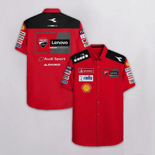 HOT Men Ducati Corse Lenovo Racing Comfort Button Shirt All Size S-5XL picture
