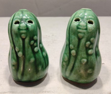 Vintage Arcadia Ceramics California Small Pickle Salt & Pepper Shakers picture