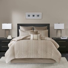 Madison Park Luxury Trendy Design Comforter Set 8PC King Bedding Set picture