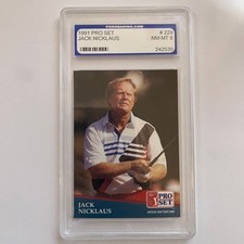 1991 Pro Set Jack Nicklaus Golf Card #229 PGS NM-MT 8 Graded Official PGA Tour picture