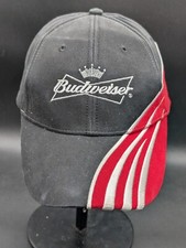 Y2K Vntg NASCAR Dale Earnhardt Jr. #8 Budweiser Stapback Tribal Retro Black Hat  picture