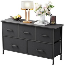 5 Fabric Drawers Dresser for Bedroom,Chest Organizer Units with Steel Frame picture