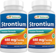 2 Pack Best Naturals Strontium 680mg/Serving 90 Capsules picture