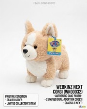 Ganz 2026 Webkinz Next Corgi NEW WK00032 Dual 2 Adoption Codes Gen3 picture