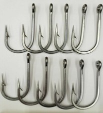 Mustad A7732SS Big Game Southern Tuna SS Steel Forged Short Barb Hook 9/0 10 Pk picture
