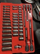 Snap On 3/8 Ratchet Sockets and Extensions Set 42 Pc Set In Case picture