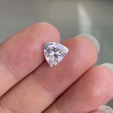 2.10 CT Natural White Diamond 9x9MM 1 Pcs Trillion Cut VVS1 D Grade Certified V5 picture