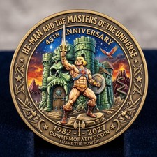 He-man and The Masters of The Universe 45th Anniversary 1982-2027 Coin EZS483 picture
