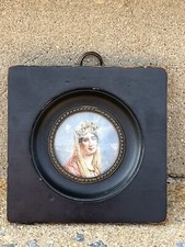 ANITQUE MINITURE PAINTING EMPRESS JOSEPHINE BONAPARTE 1804-15 SIGNED  picture