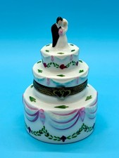 Limoges France Peint Main Eximious 3-Tier Wedding Cake Trinket Box – Mint picture