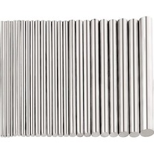 24 Pcs Stainless Steel Round Rods Set, Assorted Sizes 1.5-8mm, Durable Metal Bar picture