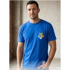 Retro Brand University of Pittsburgh Pitt Panthers Pocket T-Shirt Blue Mens L picture