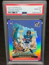 2025 Panini Donruss - Downtown Travis Hunter #13 (RC) - PSA 10 picture