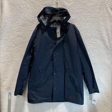 Barbour Men's Coat Jacket Chelsea Waterproof Quilted Tartan Plaid Navy XXL Hood picture