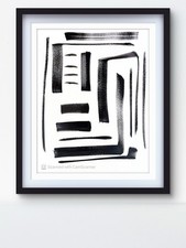 Modern Abstract Original Painting 11x14 on Paper Contemporary Wall Art picture