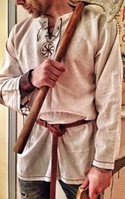 LARP Medieval Tunic Viking Warrior Knight Crusader Templar Costume Linen Top picture