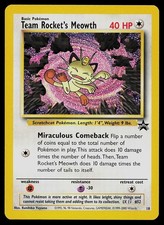 Pokemon Card - Team Rocket's Meowth WOTC Black Star Promo 18 picture