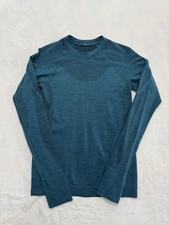 Lululemon Womens Blue Heather Run Swiftly Tech Long Sleeve Shirt Size 6 picture