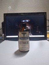Vintage Empty 4 Oz Ether Bottle Circa 1932 picture