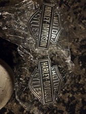 Genuine OEM Harley-Davidson Bar & Shield Fuel Tank Emblems Medallions Set... picture