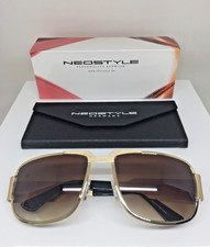 AUTHENTIC NEOSTYLE NAUTIC ELVIS PRESLEY SUNGLASS C. GOLD w/ BROWN GRADIENT 60mm picture