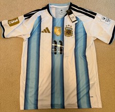 *RARE* MISPRINT: DZEKO - Authentic - Adidas Argentina World Cup Men's Jersey -LG picture