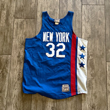 Rare Mitchell & Ness New York Knicks Julius Erving #32 Jersey Blue Size L picture