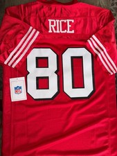 BRAND NEW #80 Jerry Rice THROWBACK Red SAN FRANCISCO 49ERS Jersey Size LARGE picture