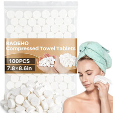 100 Compressed Towel Tablets - Face Towels Disposable for Travel | Compressed Fa picture