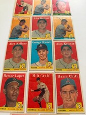Topps - 1958 - Kansas City Athletics - 14 Cards - Billy Hunter-George Brunet picture