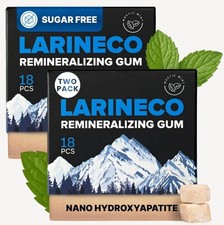 2Pack Larineco Remineralizing 36 Gum w/Nano Hydroxyapatite & Xylitol Mastic Mint picture