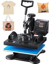VEVOR 12x10 Black Heat Press Machine for T Shirts DIY Crafts Transfers picture