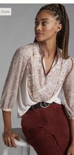 Anthropologie Tiny Half Sleeve Embroidered Blouse picture